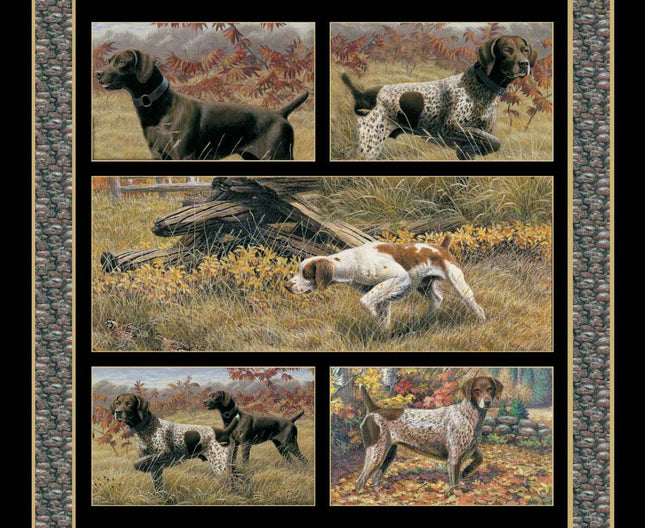 Show Dogs Wallhanging Panel Cotton Fabric