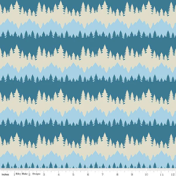 Pillowcase - Only You Smokey Bear Tree Stripe Cadet Cotton