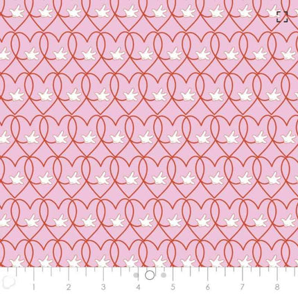 Minnie Living Her Best Life Minnie Hearts Pink Cotton Fabric