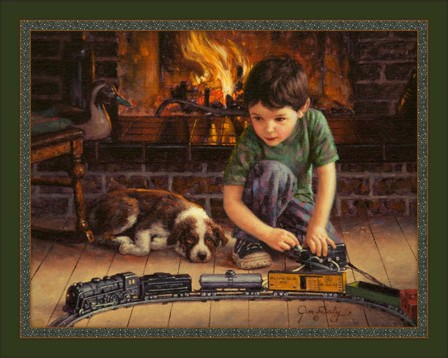 Handmade Tapestry Trains "The Engineer"”