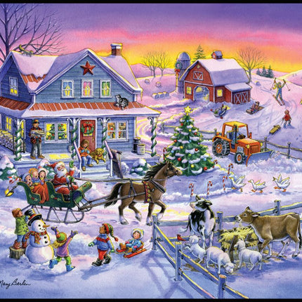 Country Christmas Panel Cotton Fabric