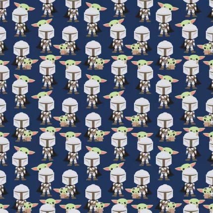 Star Wars Mando Hello Friend Flannel Fabric