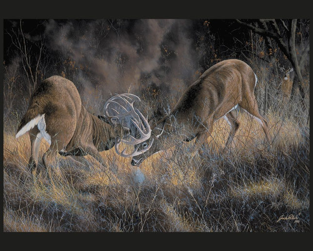 Fierce Rivals Deer Panel Cotton Fabric