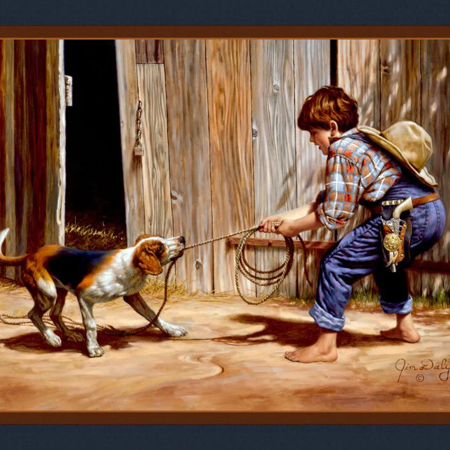 Handmade Tapestry "Western Just a Cowboy Backaroo”