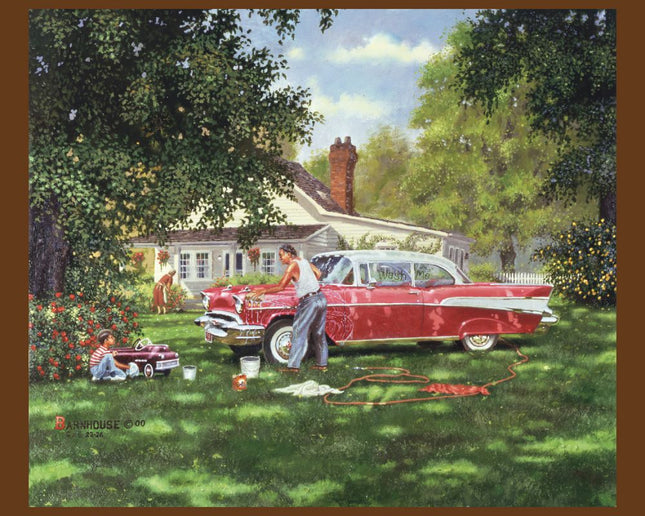 Handmade Tapestry "Wash Me Classic Car”