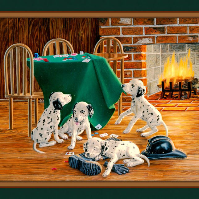Jokers Are Wild Dalmatian Dog 45" Wide Cotton Panel Fabric