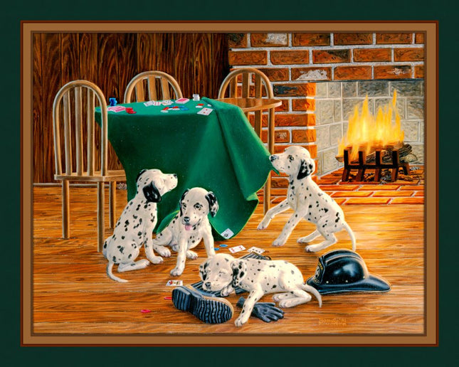 Jokers Are Wild Dalmatian Dog 45" Wide Cotton Panel Fabric