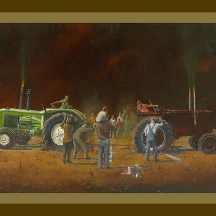 Handmade Tapestry "Tug of War Tractor”