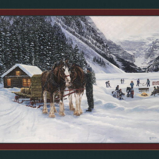 Handmade Tapestry "Western Magic at Lake Louise”