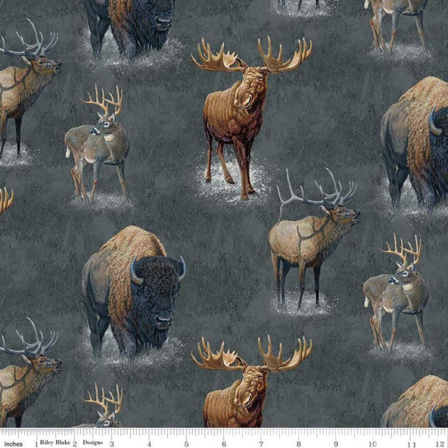 Handmade Placemat Or Table Runner Big Game Charcoal