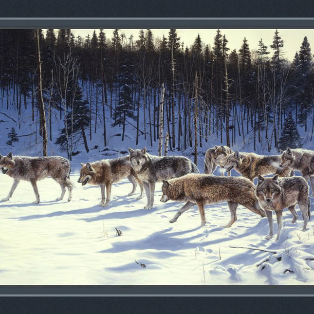 Handmade Tapestry "The Gathering Wolves”