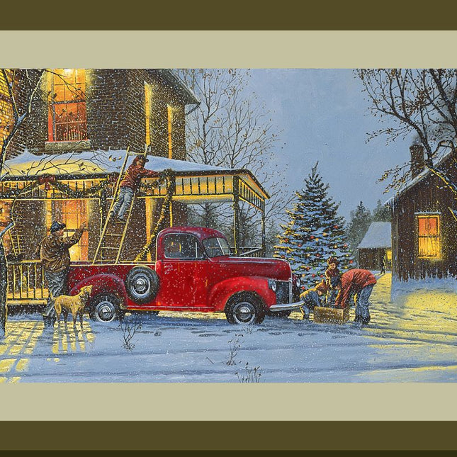 An Old Fashioned Christmas Panel Cotton Fabric