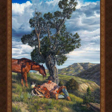 Down Time Western Panel Cotton Fabric