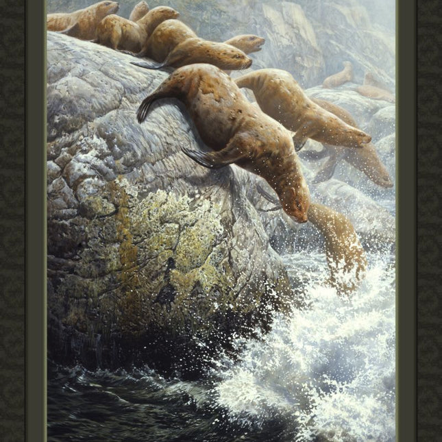 The Plunge Seal 45" Wide Cotton Panel Fabric