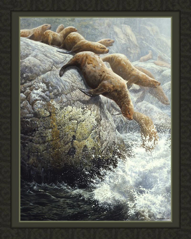 Handmade Tapestry "The Plunge Seal”