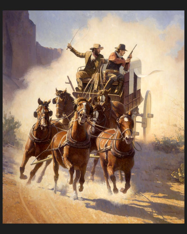 Mud Wagon Panel Cotton Fabric