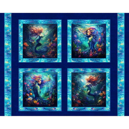 Mermaid of the Seas Cotton Pillow Panel