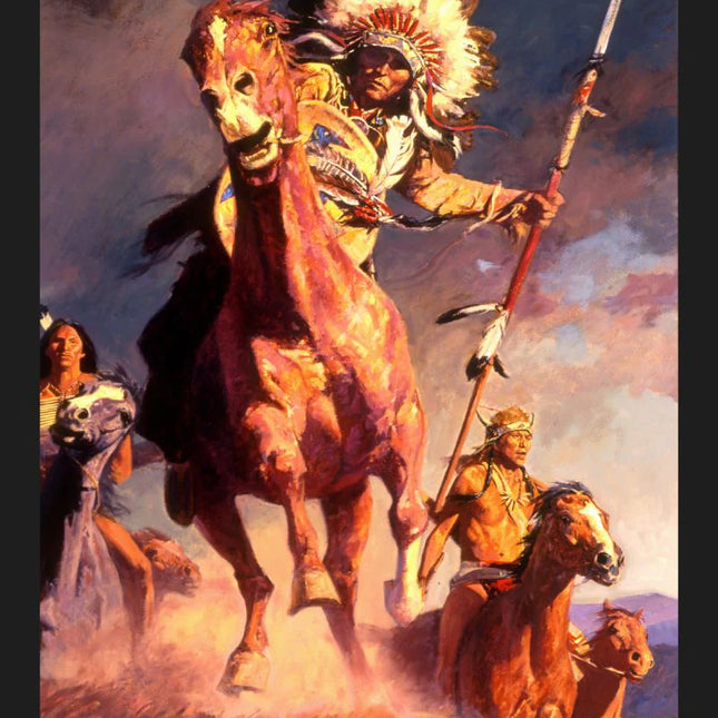 Handmade Tapestry "The Warriors Native”