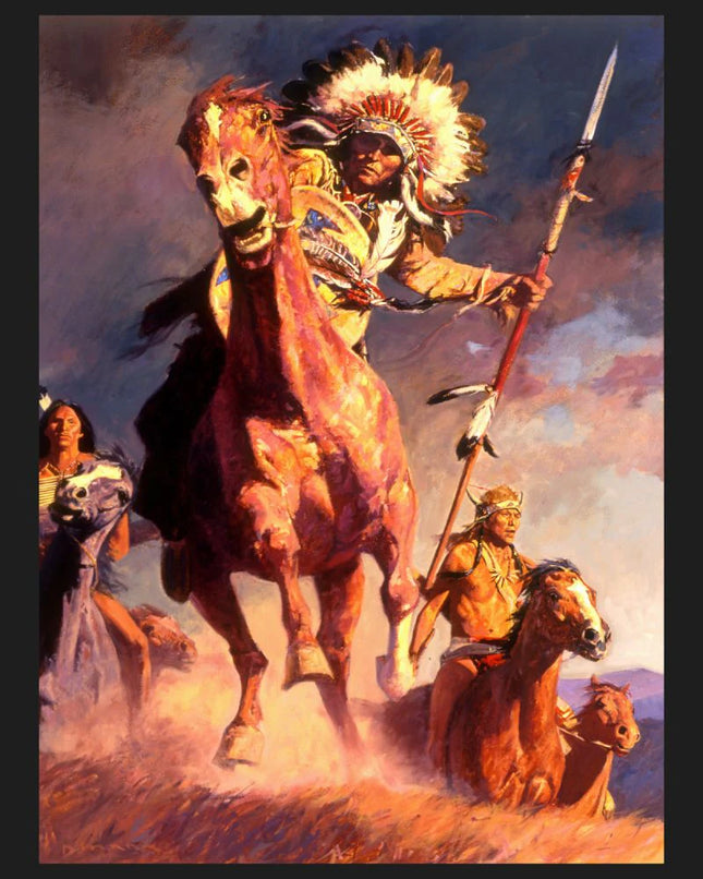 Handmade Tapestry "The Warriors Native”