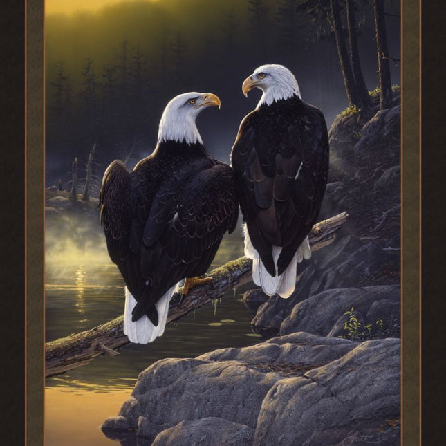 Dawns Early Light Eagle Panel Cotton Fabric