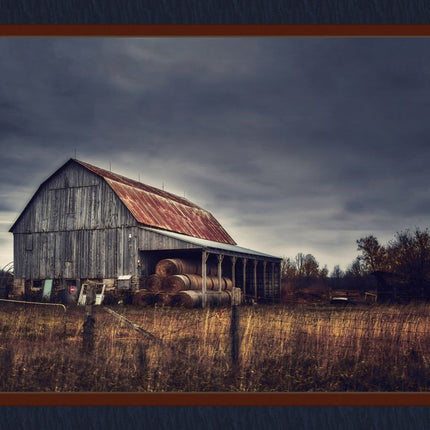Dusk At The Farm Panel Cotton Fabric