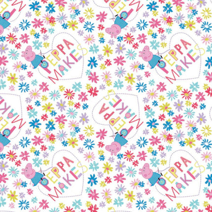 Peppa Pig Handmade Peppa Makes Things Cotton Fabric