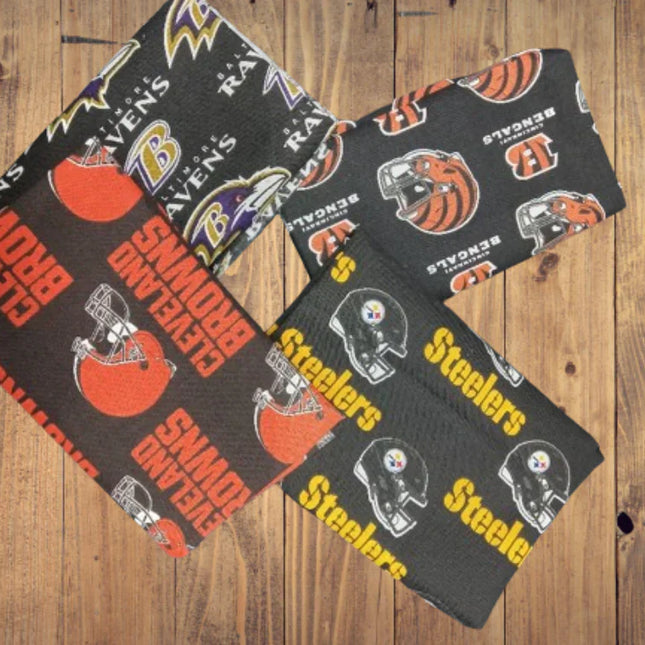 Assorted AFC North NFL Flat Fold Assortment 16 Yard Bundle Cotton Fabric