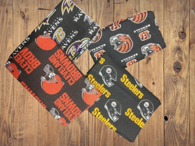 Assorted AFC North NFL Flat Fold Assortment 16 Yard Bundle Cotton Fabric