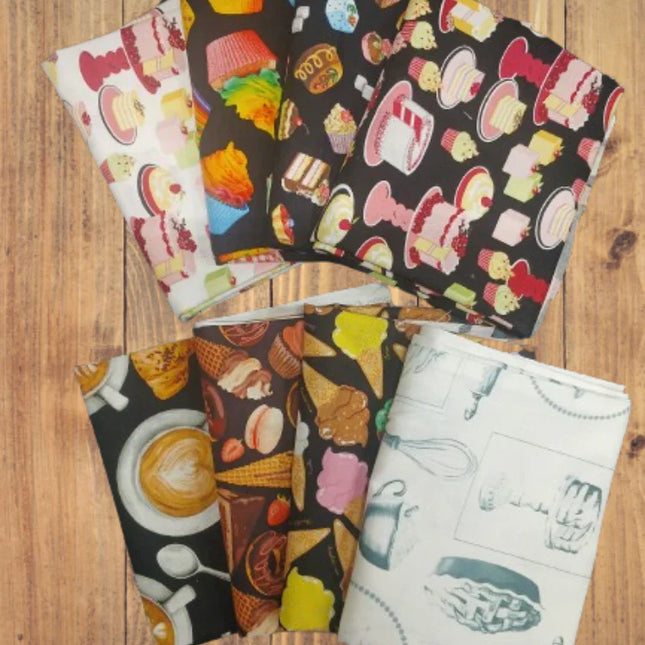 Assorted Sweet Treats Flat Fold Assortment 16 Yard Bundle Cotton Fabric