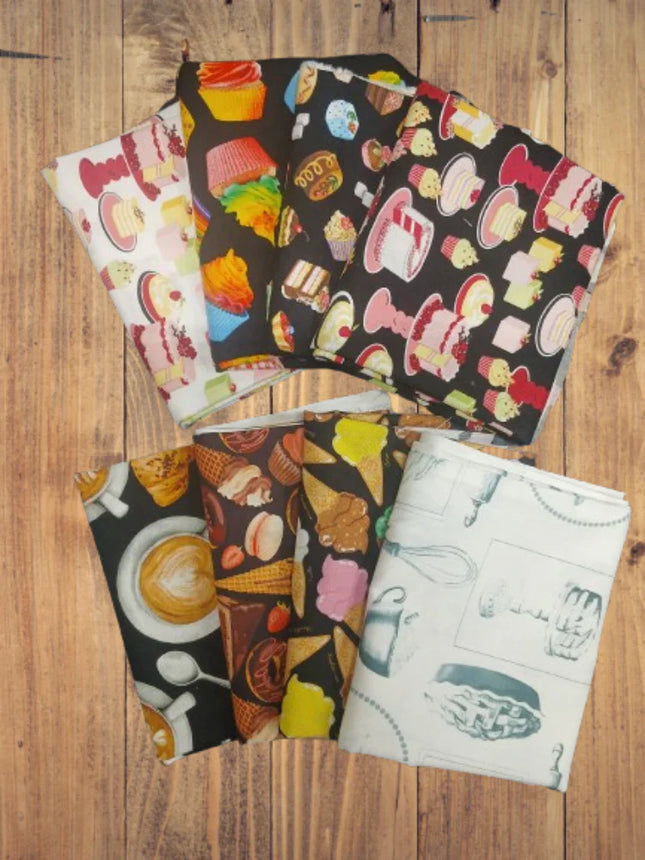 Assorted Sweet Treats Flat Fold Assortment 16 Yard Bundle Cotton Fabric