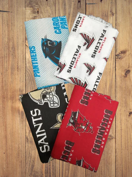 NFC South NFL Cotton Fabric - 1 lb Scrap Bundle