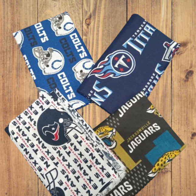 Assorted AFC South NFL Flat Fold Assortment 16 Yard Bundle Cotton Fabric