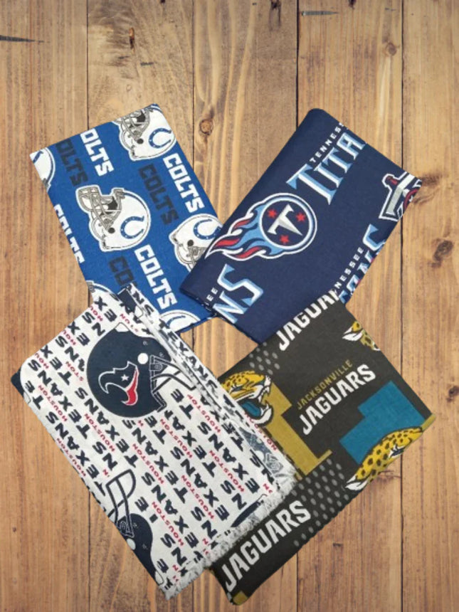 Assorted AFC South NFL Flat Fold Assortment 16 Yard Bundle Cotton Fabric