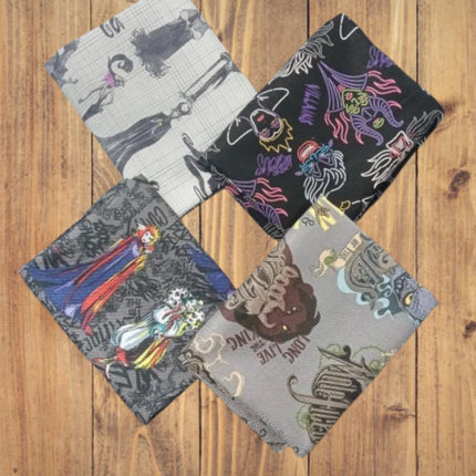 4 Half Yards  -Assorted Disney Villains Half Yard Bundle