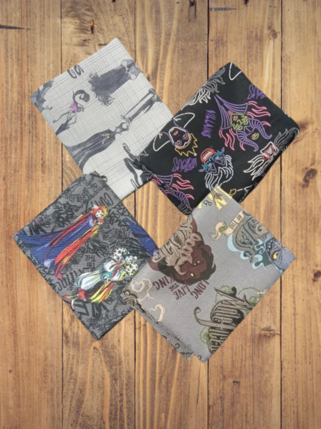 4 Half Yards  -Assorted Disney Villains Half Yard Bundle