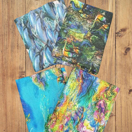 4 Half Yards  -Assorted Call of the Sea Half Yard Bundle