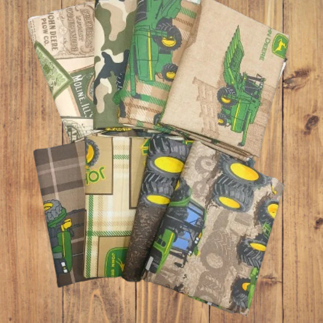 Assorted John Deere Brown Fabric - 1 lb Scrap Bundle