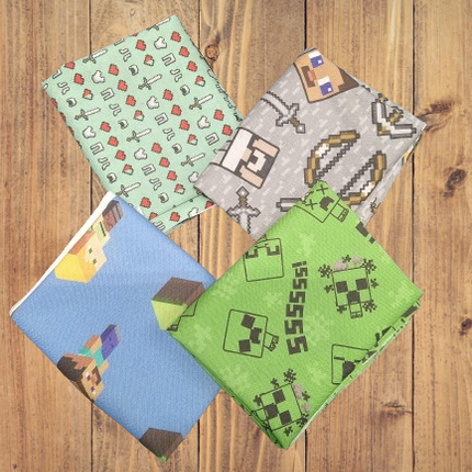 4 Fat Quarters - Assorted Minecraft Fat Quarter Bundle