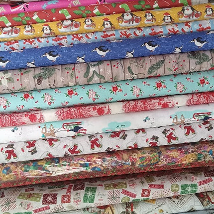 Assorted Christmas Themed Fold Assortment 10 Yard Bundle Cotton Fabric