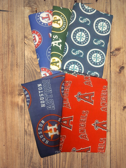 5 Fat Quarters -American League West Fat Quarter Bundle