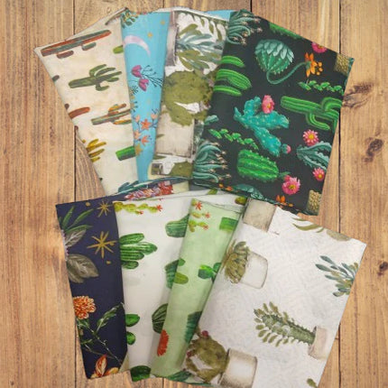 8 Half Yards  -Assorted Cactus Half Yard Bundle