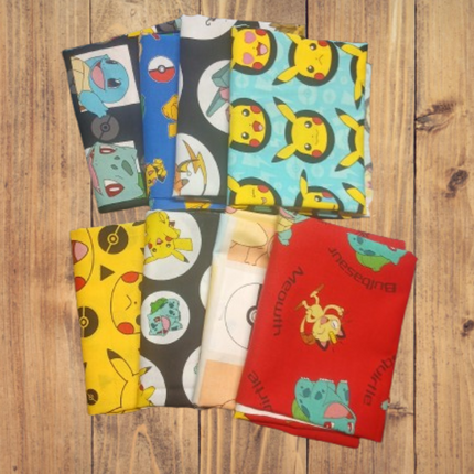 8 Fat Quarters - Assorted Pokemon Fat Quarter Bundle