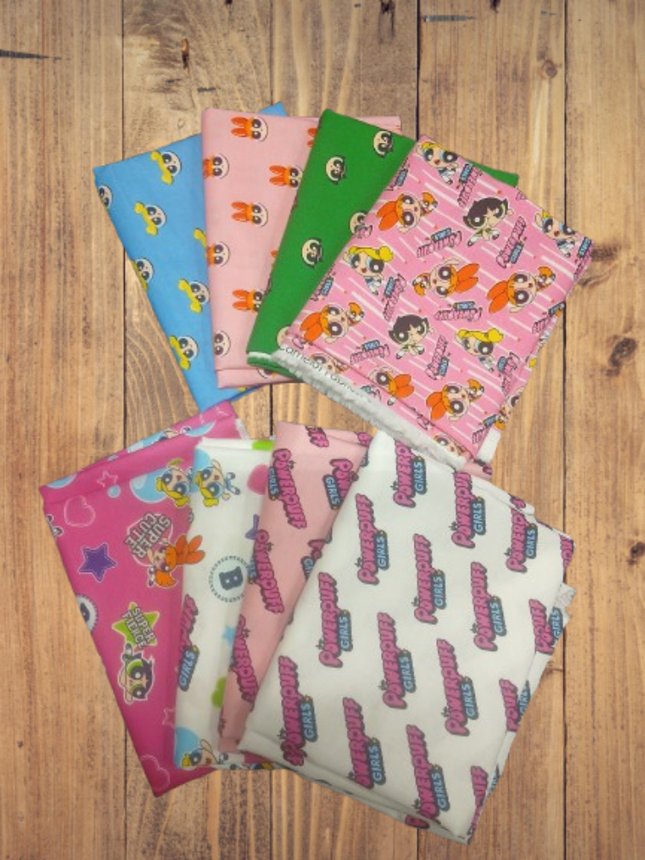 8 Fat Quarters - Assorted Powerpuff Girls Fat Quarter Bundle