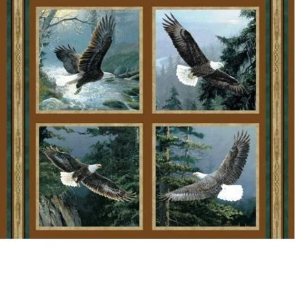 All He Surveys Eagles Pillow Panel Cotton Fabric