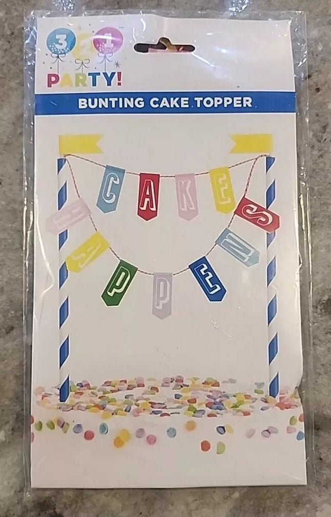 321 Party Bunting Cake Topper Bundle of 19