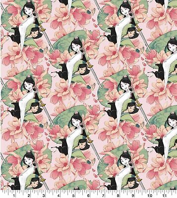 Mulan Floral Cotton Fabric - 1 Yard Precut