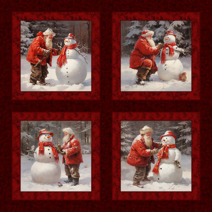 Handmade Tapestry "Santa's Snow Buddies”