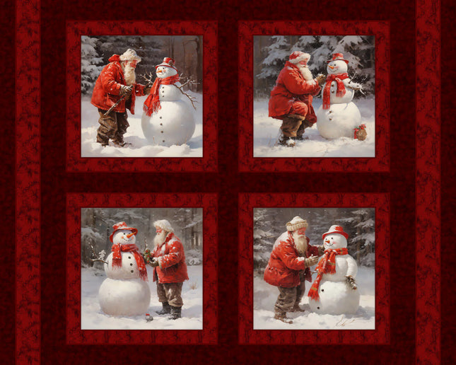 Handmade Tapestry "Santa's Snow Buddies”