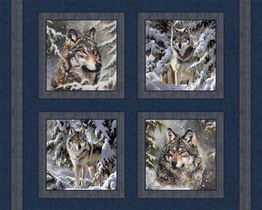 Handmade Tapestry "Snow Bound Wolves”