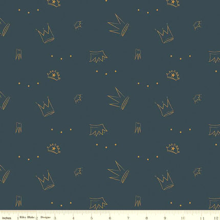 Spin and Twirl Crowns Oxford Cotton Fabric